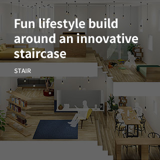 Fun lifestyle build around an innovative staircase