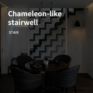Chameleon-like stairwell
